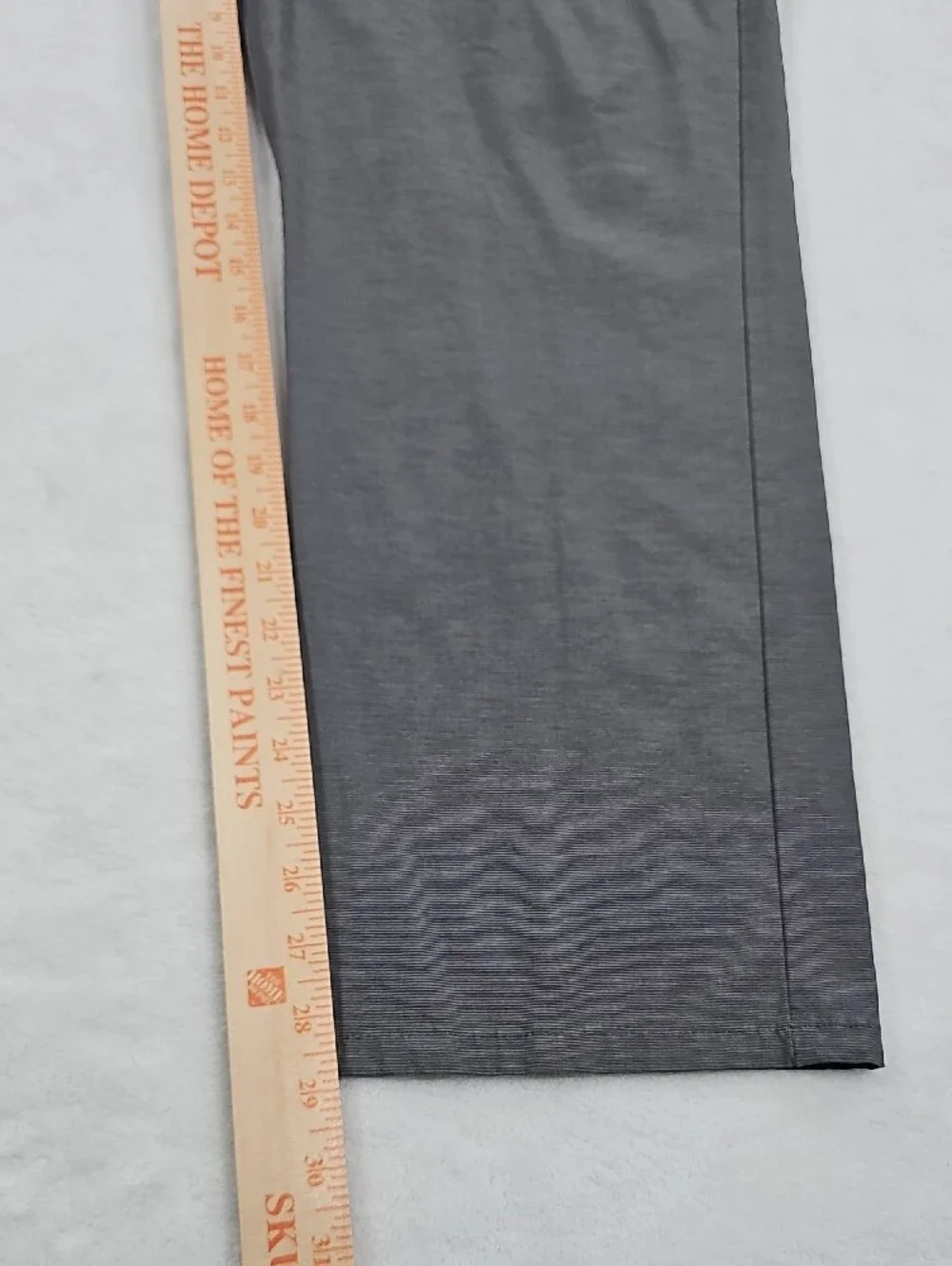 PGA Tour Mens Gray Micro Stripe Golf Pants 40x30 Performance Stretch 5-Pocket